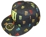Monster Energy Cap Multi Logo Schwarz