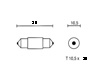  Bild vergr��ern: [Gl�hbirne 12V 5W - Sockel: T 10,5 x 36  =>]