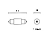  Bild vergr��ern: [Gl�hbirne 12V 18W - Sockel: T 15 x 41  =>]