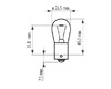  Bild vergr��ern: [Gl�hbirne 12V 21W - BAU 15 S, orange  =>]